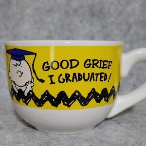 Peanuts Yellow and Black Charlie Brown Graduation Mug